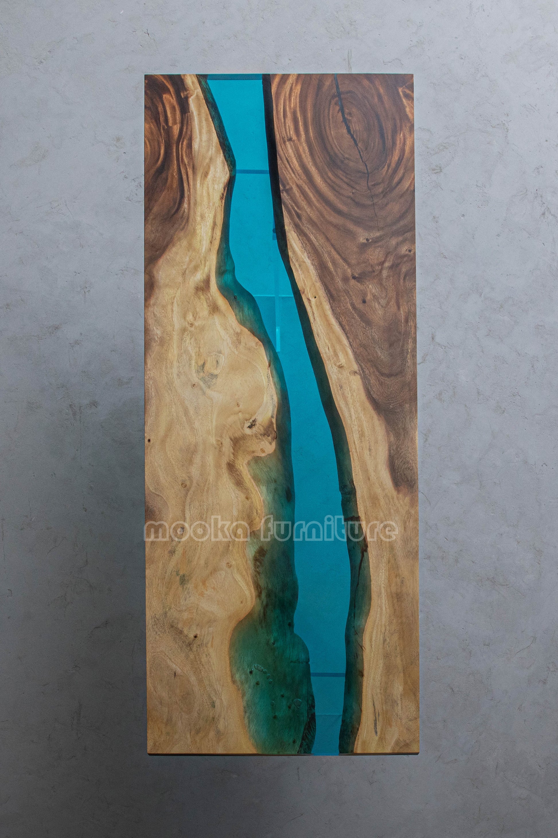 Resin Wood Dining Table - MOOKAFURNITURE