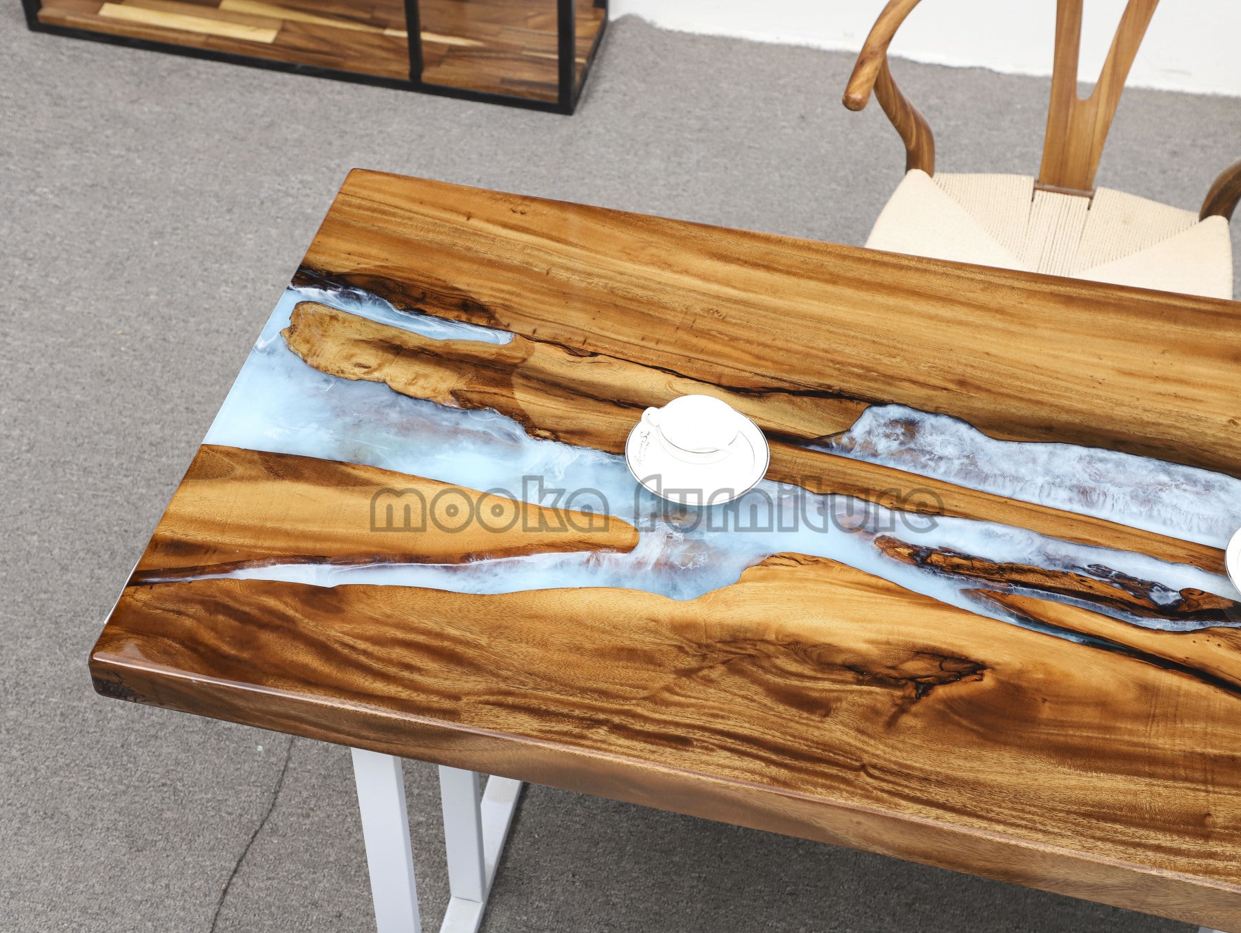 Resin Wood Table - MOOKAFURNITURE