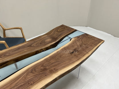 Resin Wood Dining Table - MOOKAFURNITURE