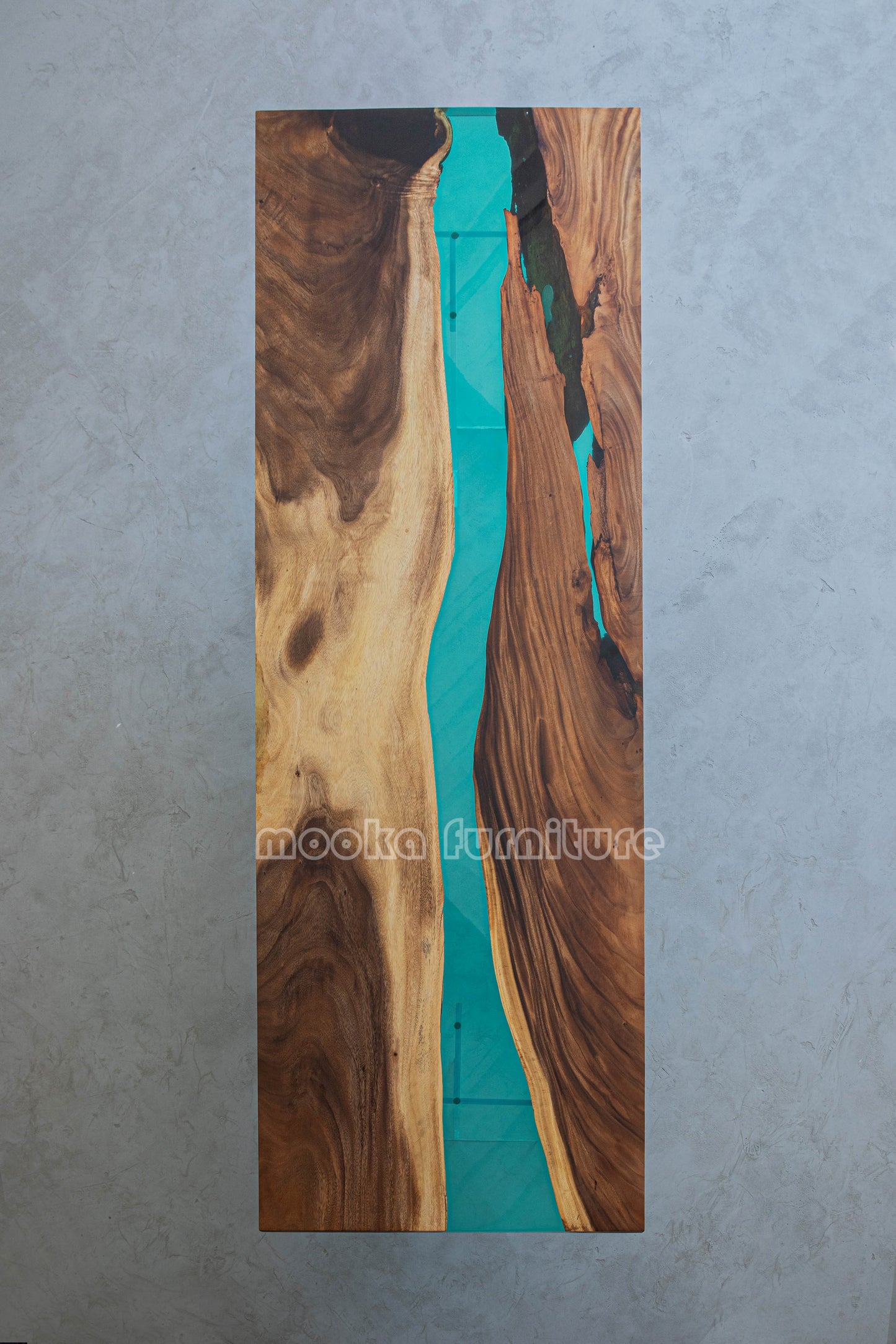 Resin Wood Dining Table - MOOKAFURNITURE