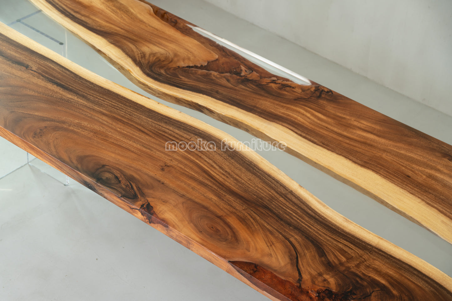 Resin Wood Dining Table - MOOKAFURNITURE