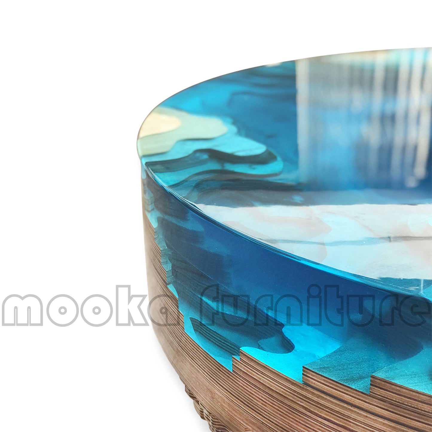 unique blue ocean abyss table - MOOKAFURNITURE