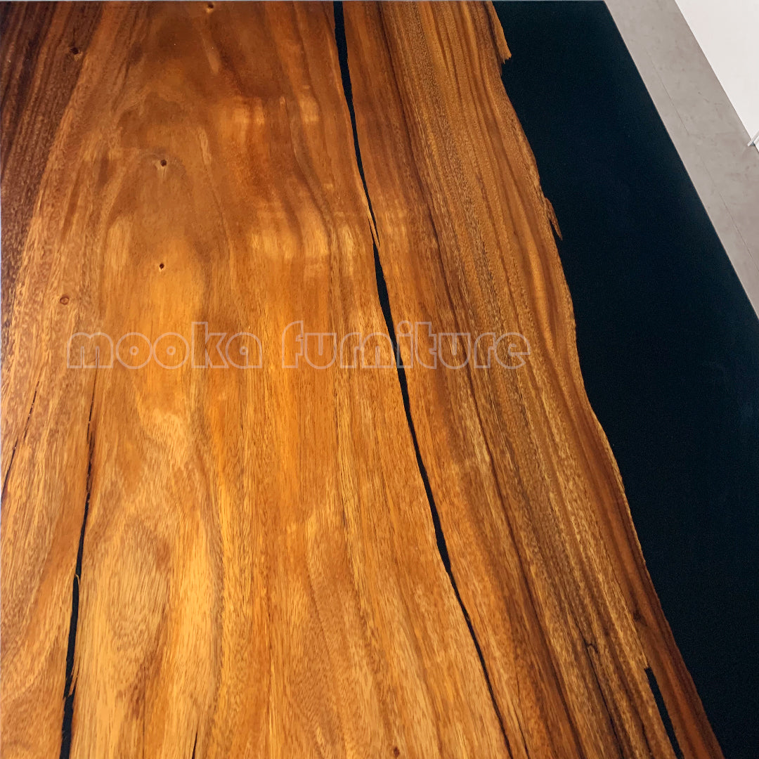 Resin Wood Dining Table - MOOKAFURNITURE