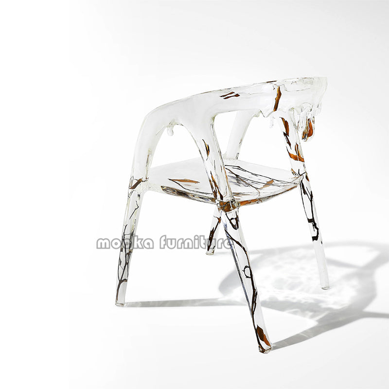 Resin Crystal Dining Chair - MOOKAFURNITURE