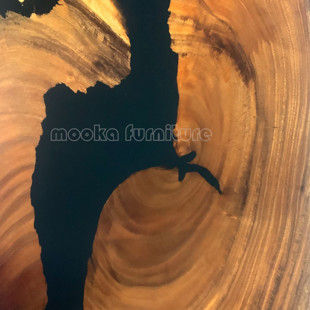 Resin Wood Dining Table - MOOKAFURNITURE