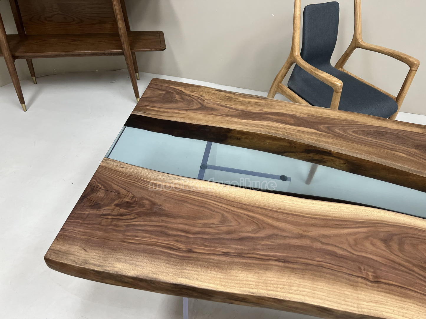 Resin Wood Dining Table - MOOKAFURNITURE