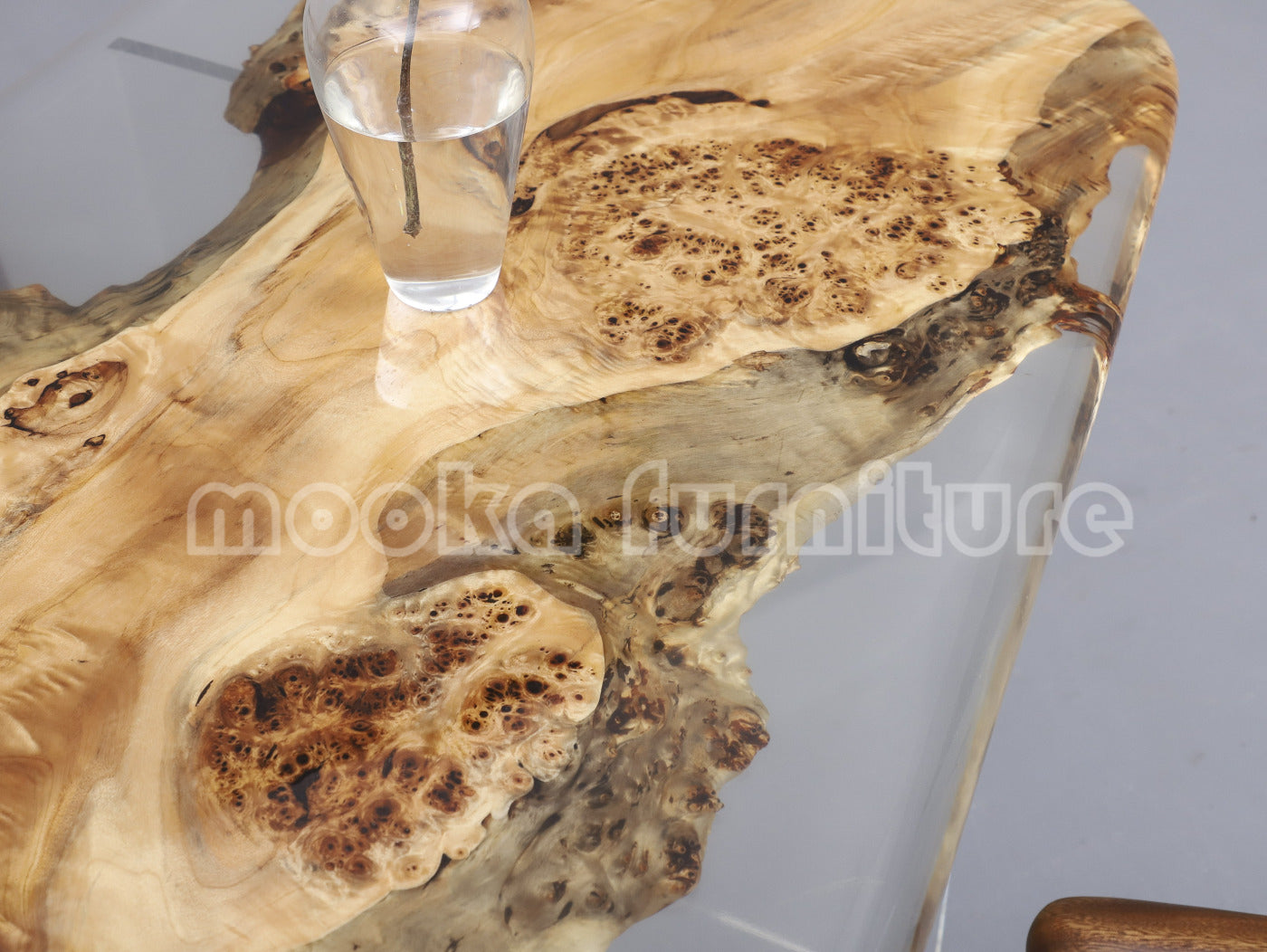 Resin Wood Dining Table - MOOKAFURNITURE