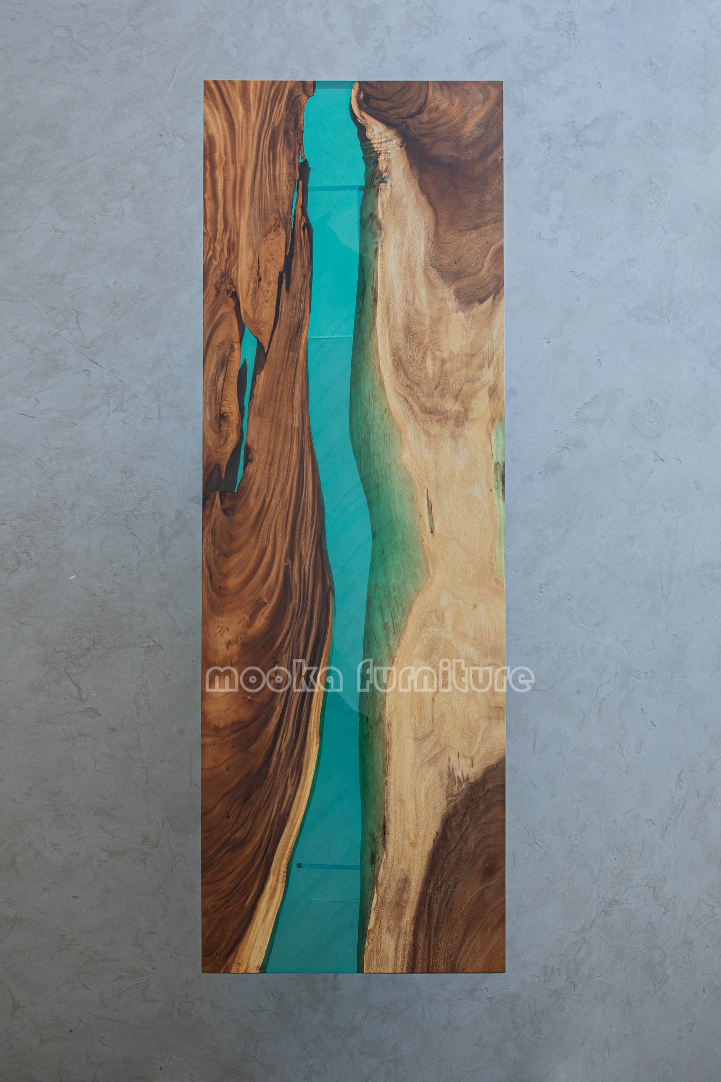 Resin Wood Dining Table - MOOKAFURNITURE