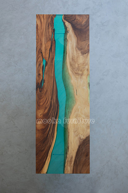 Resin Wood Dining Table - MOOKAFURNITURE