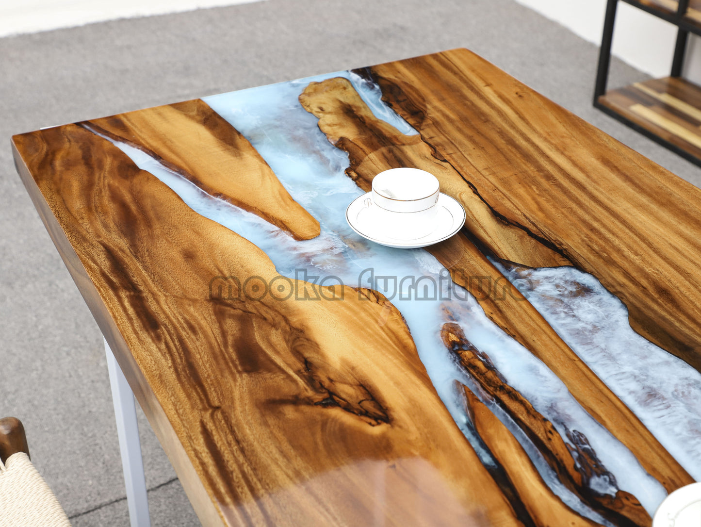 Resin Wood Table - MOOKAFURNITURE