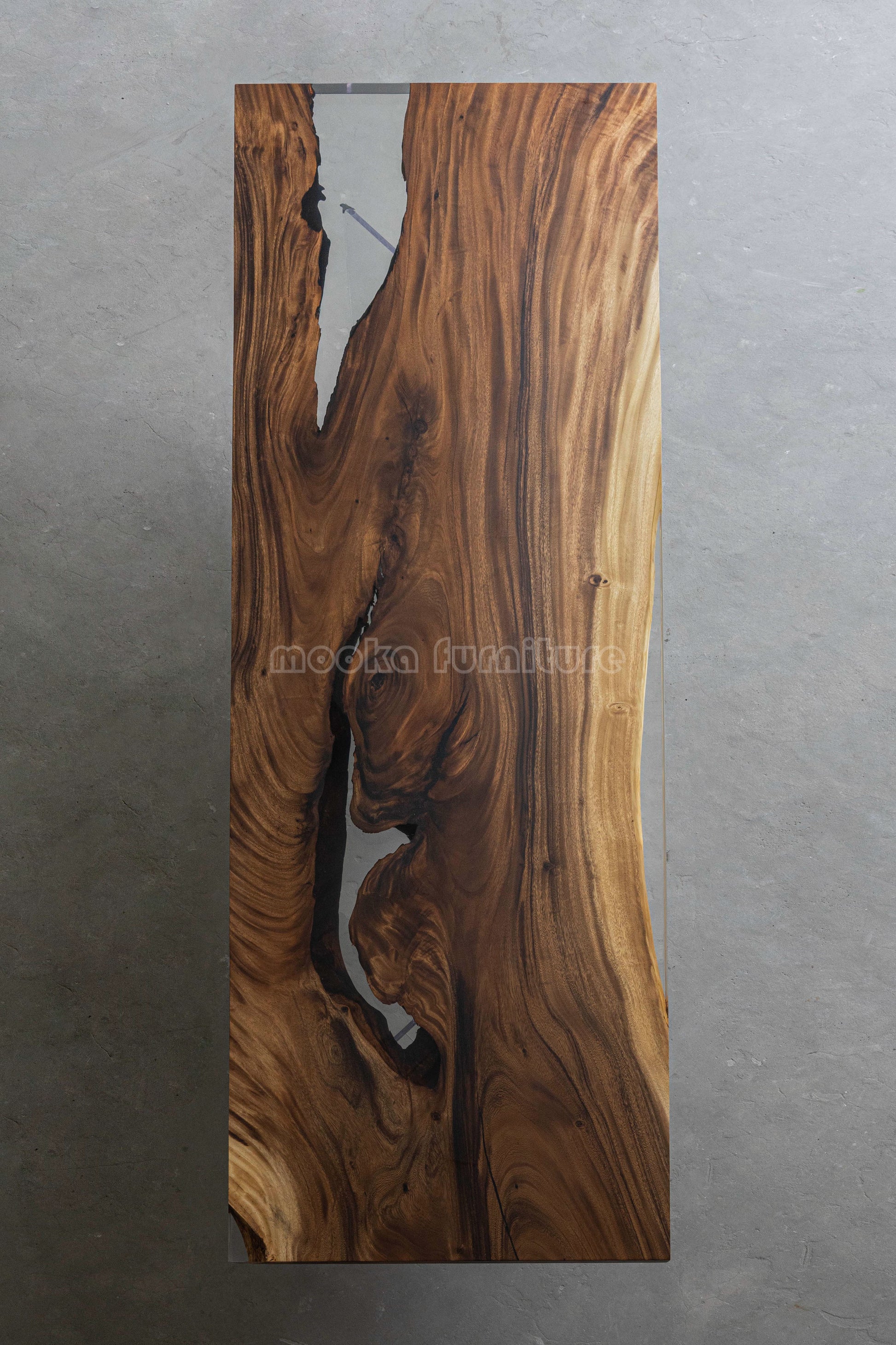 Resin Wood Dining Table - MOOKAFURNITURE