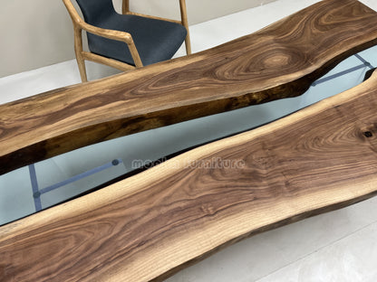 Resin Wood Dining Table - MOOKAFURNITURE