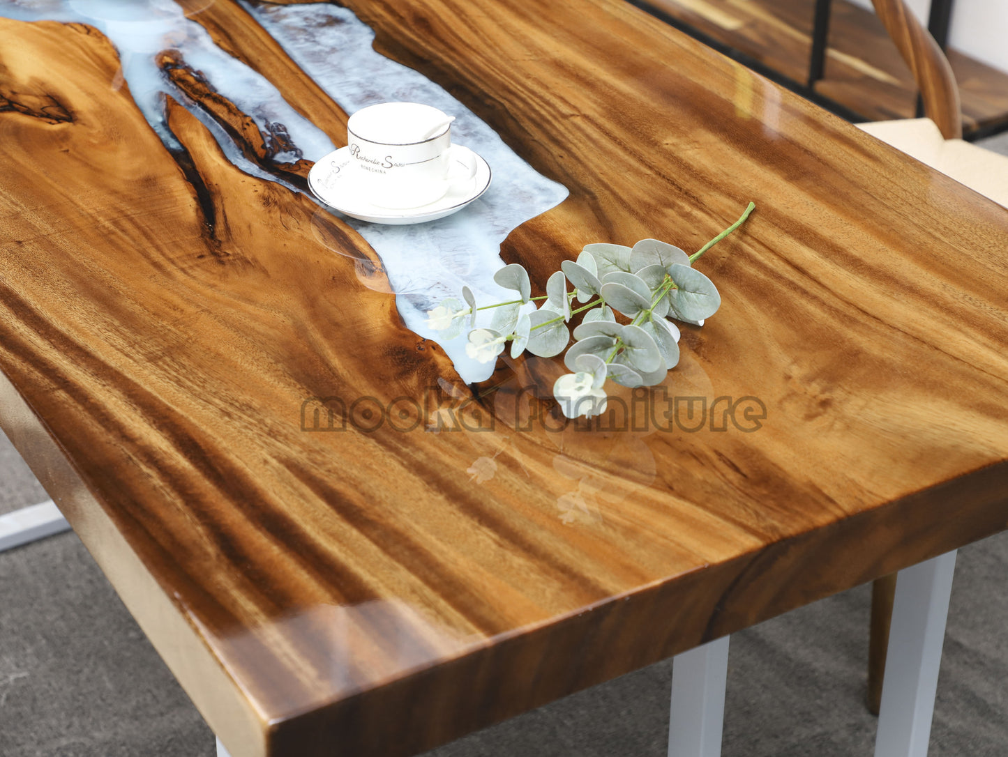 Resin Wood Table - MOOKAFURNITURE