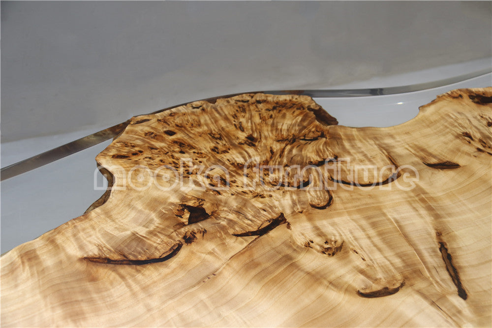 Resin Wood Dining Table - MOOKAFURNITURE