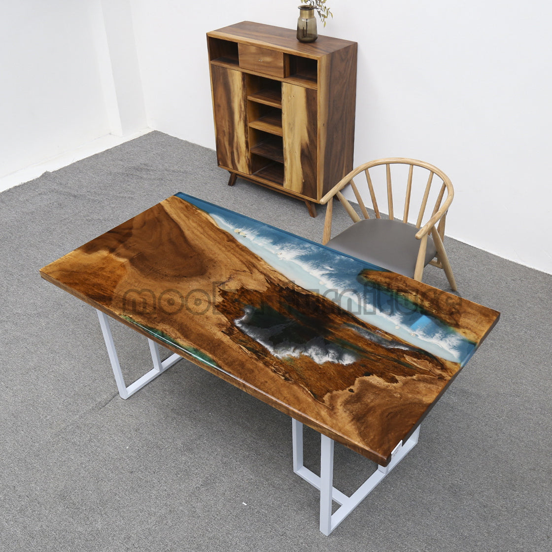 Resin Wood Table - MOOKAFURNITURE