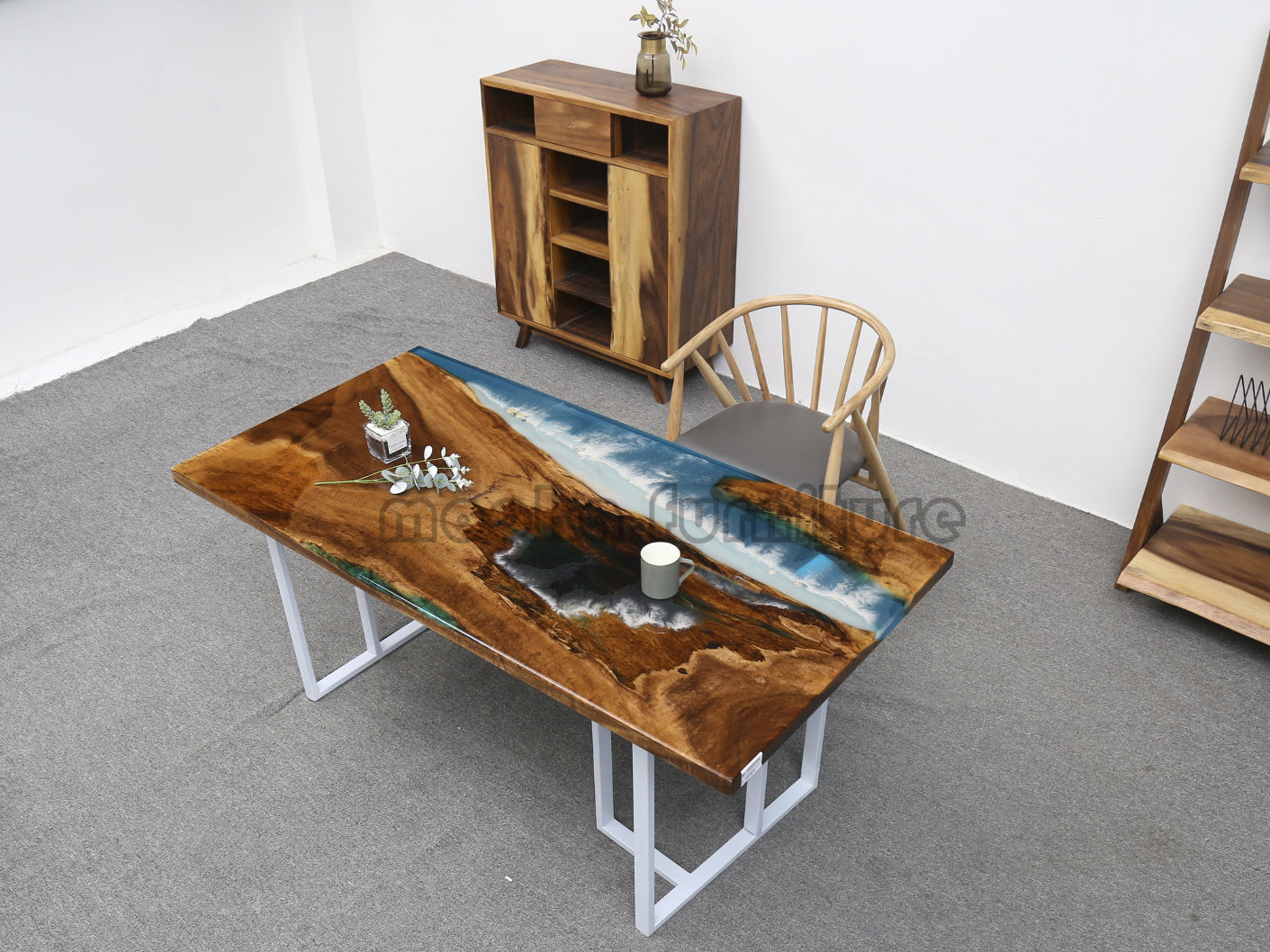 Resin Wood Table - MOOKAFURNITURE