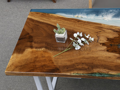 Resin Wood Table - MOOKAFURNITURE