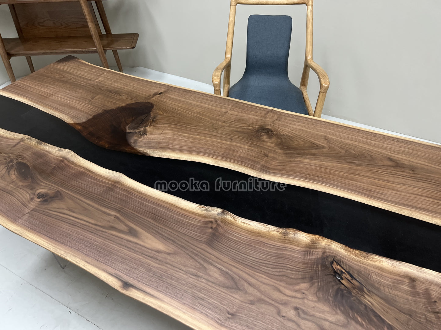 Resin Wood Dining Table - MOOKAFURNITURE