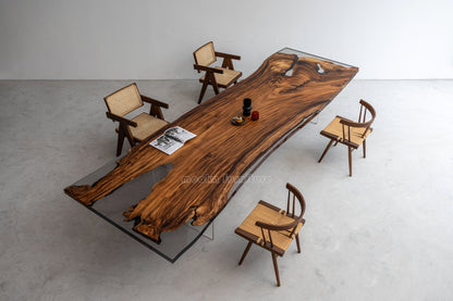 Resin Wood Dining Table - MOOKAFURNITURE