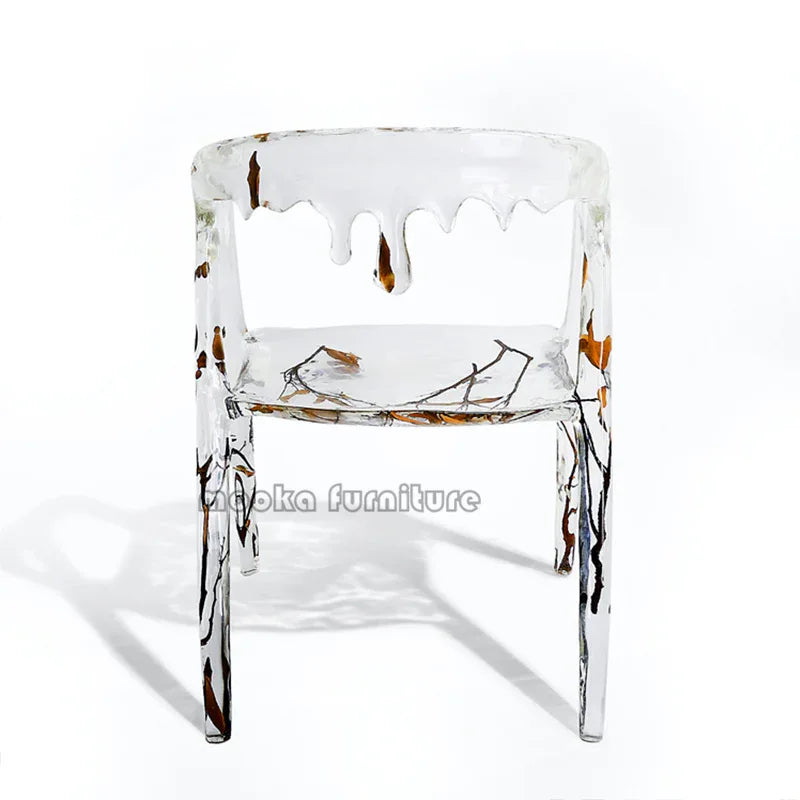 Resin Crystal Dining Chair - MOOKA FURNITURE