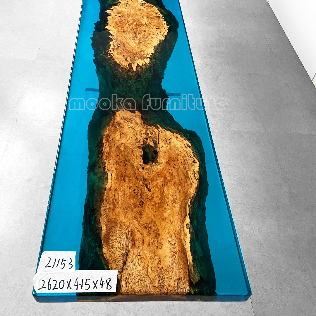 Resin Wood Dining Table - MOOKAFURNITURE