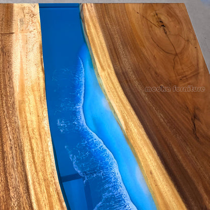 Resin Wood Dining Table - MOOKAFURNITURE