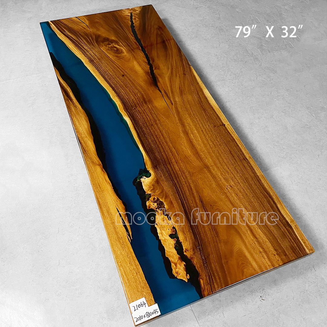 Resin Wood Dining Table - MOOKAFURNITURE