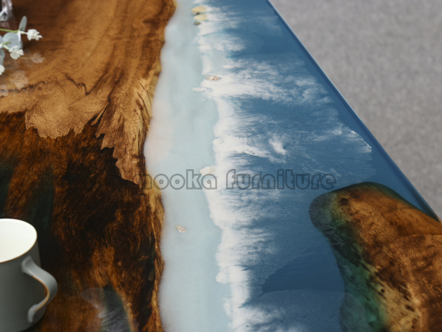 Resin Wood Table - MOOKAFURNITURE