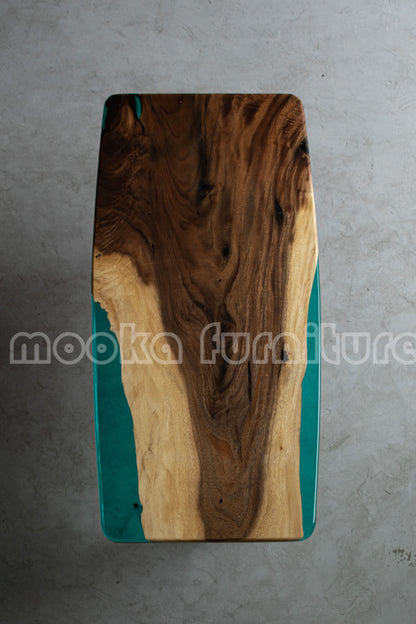 Resin Wood Dining Table - MOOKAFURNITURE