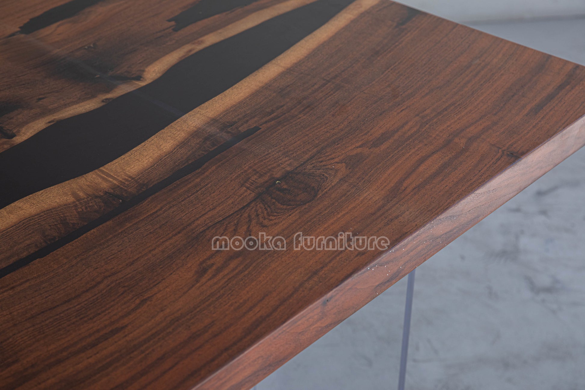 Resin Wood Dining Table - MOOKAFURNITURE