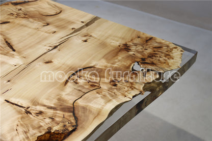 Resin Wood Dining Table - MOOKAFURNITURE