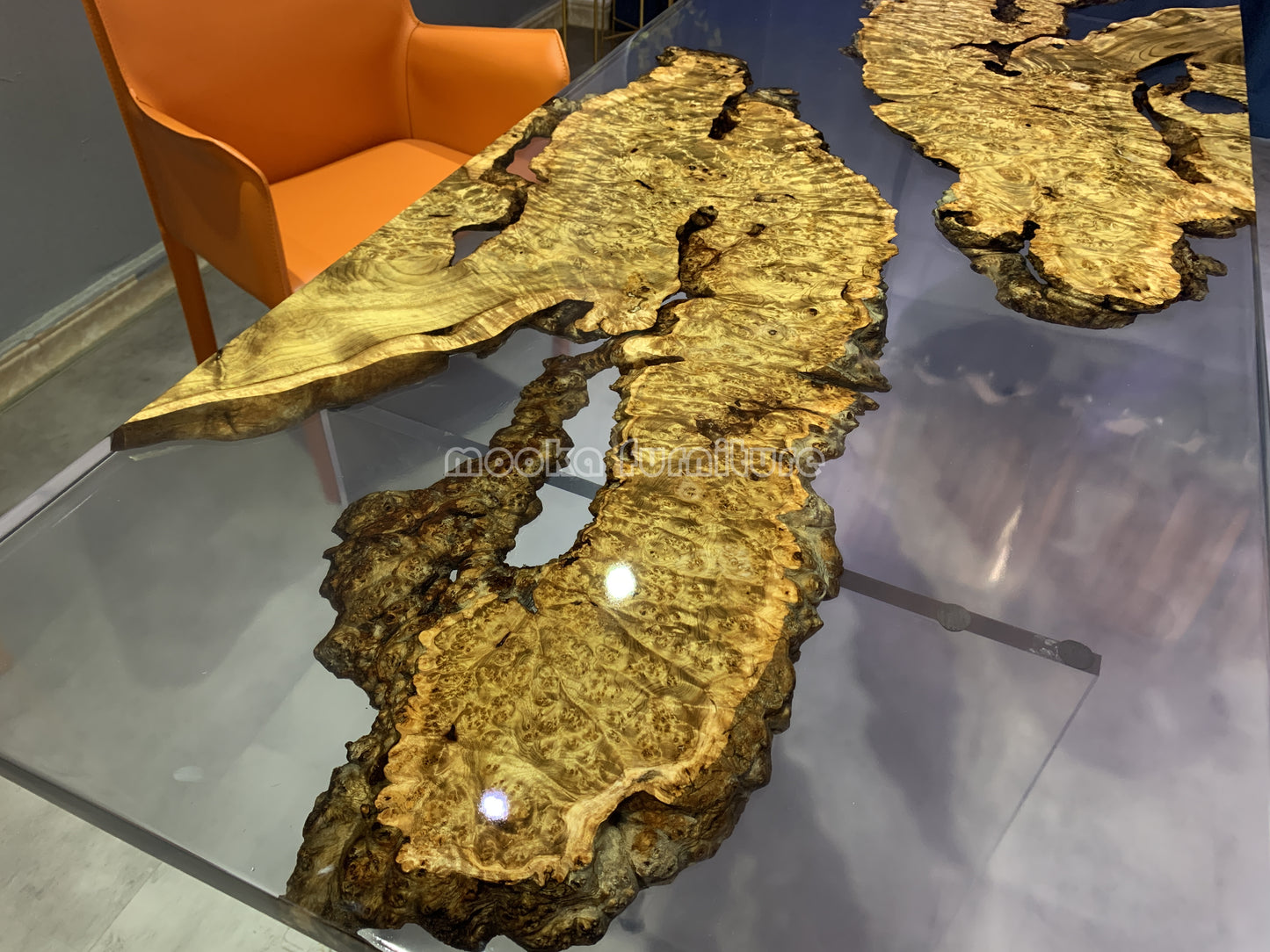 Resin Wood Dining Table - MOOKAFURNITURE