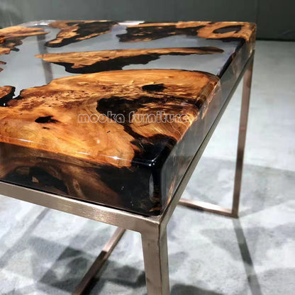 Resin Wood coffee Table - MOOKAFURNITURE