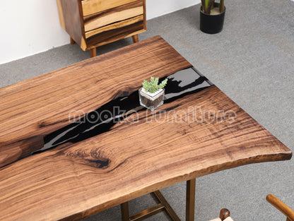 Resin Wood Table - MOOKAFURNITURE