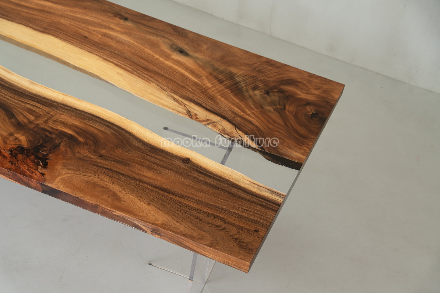 Resin Wood Dining Table - MOOKAFURNITURE