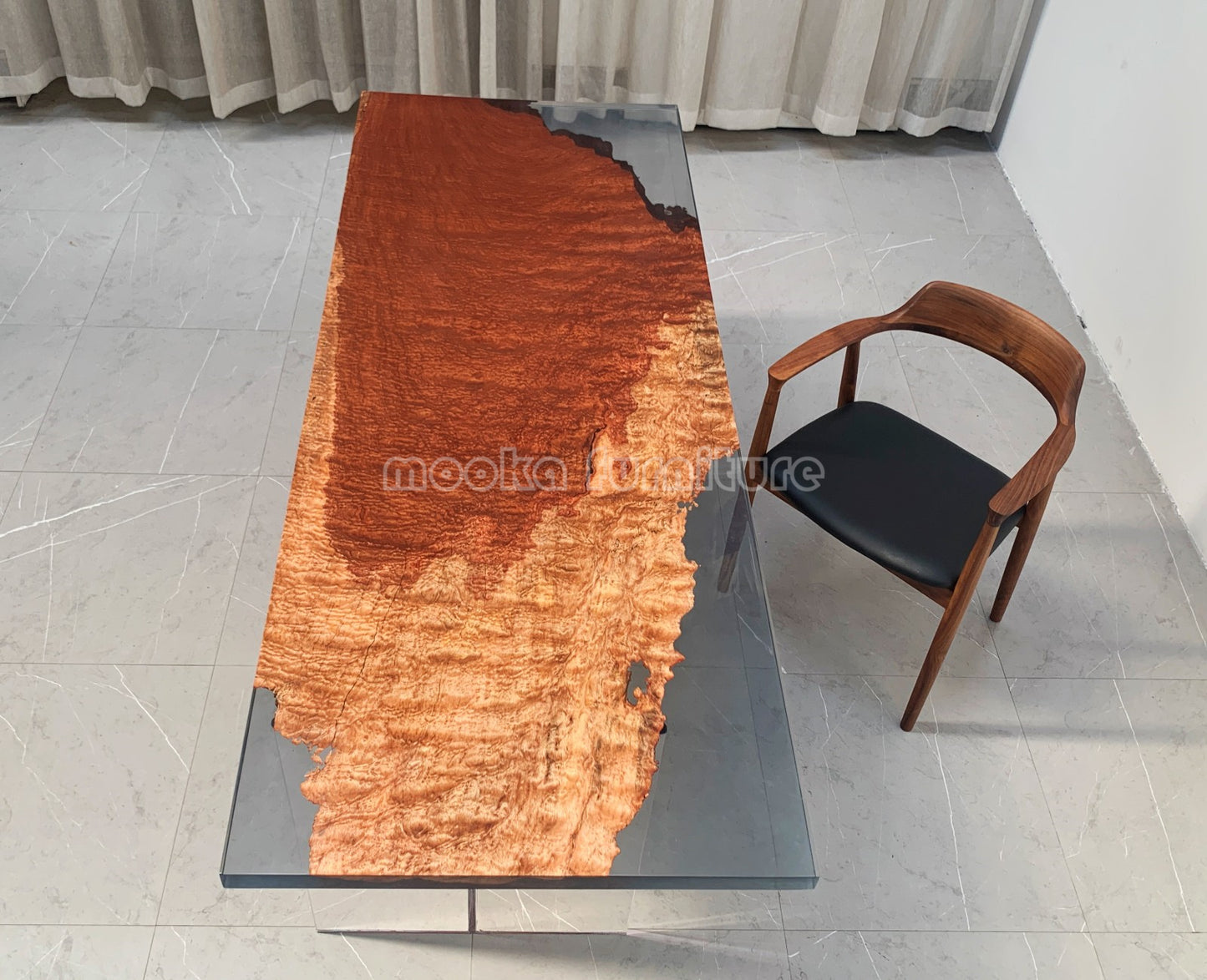 Resin Wood Table - MOOKAFURNITURE