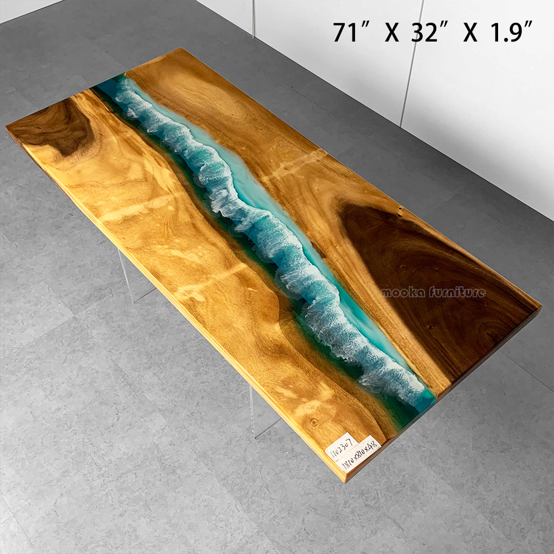 Resin Wood Dining Table - MOOKAFURNITURE