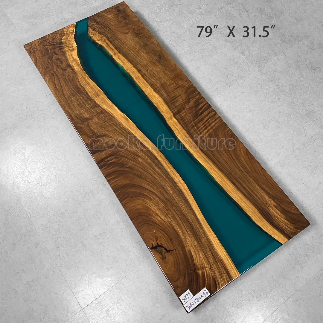 Resin Wood River Table - MOOKAFURNITURE