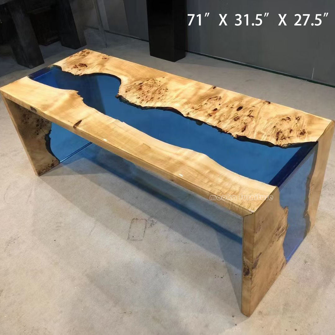 Resin Wood Dining Table - MOOKAFURNITURE