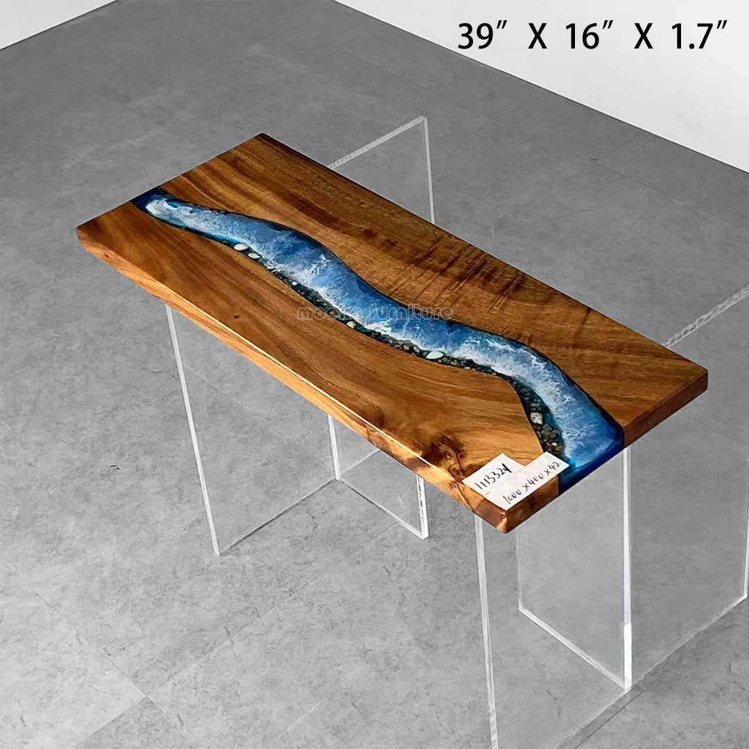 Resin Wood Dining Table - MOOKAFURNITURE