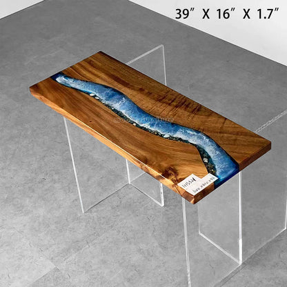 Resin Wood Dining Table - MOOKAFURNITURE