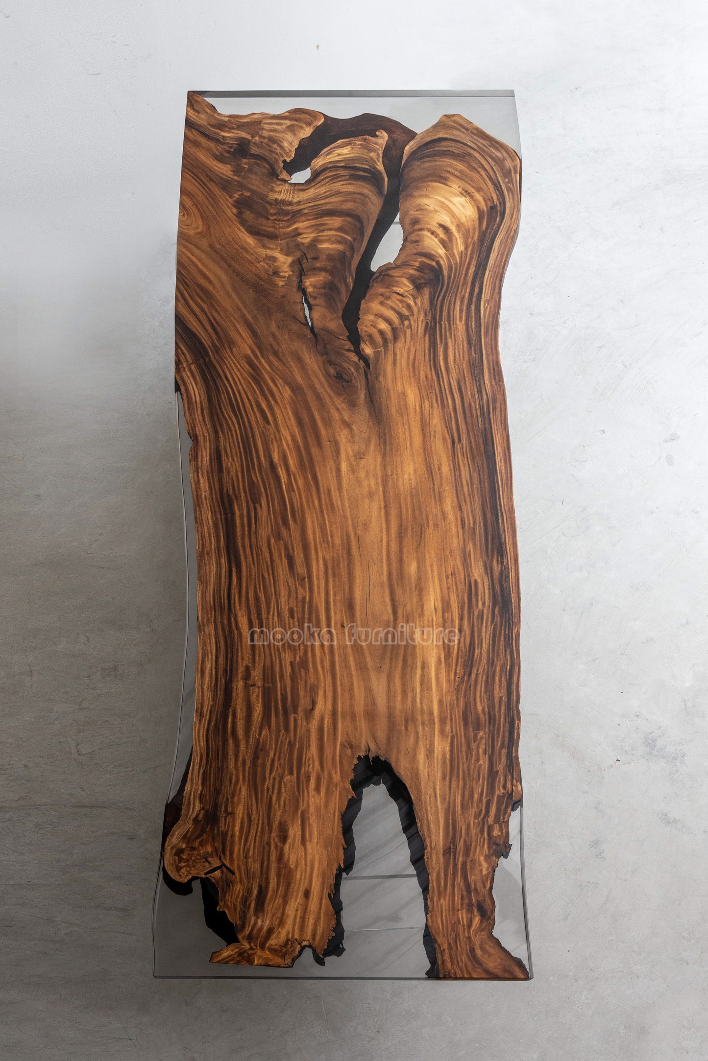 Resin Wood Dining Table - MOOKAFURNITURE