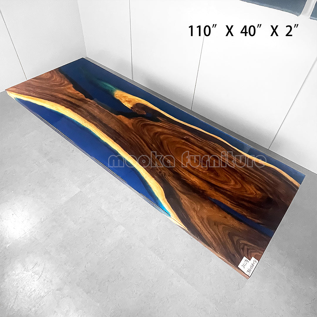 Resin Wood Dining Table - MOOKAFURNITURE