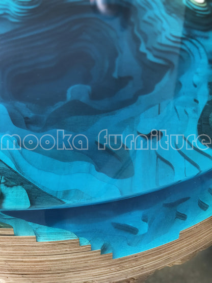 unique blue ocean abyss table - MOOKAFURNITURE