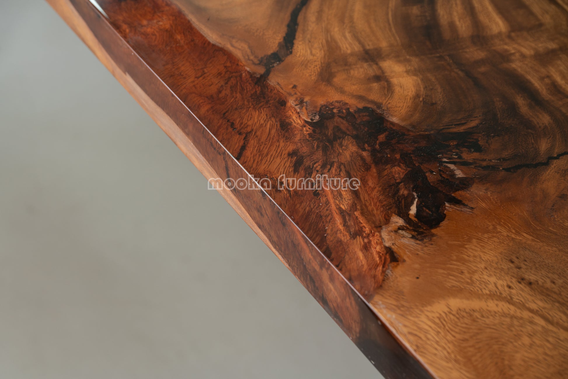 Resin Wood Dining Table - MOOKAFURNITURE