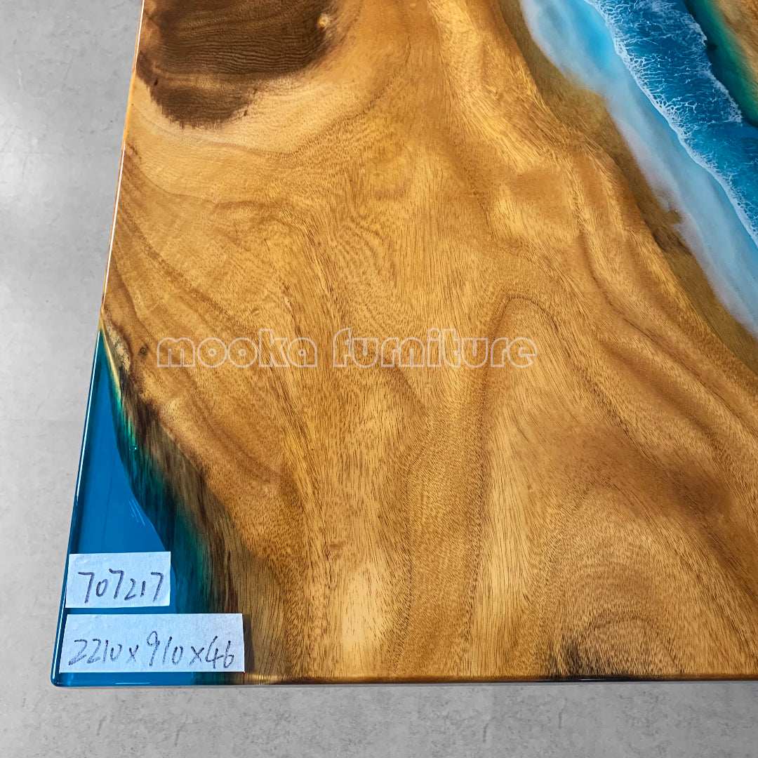 Resin Wood Dining Table - MOOKAFURNITURE