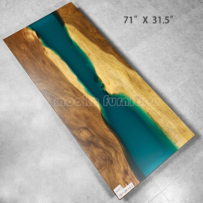 Resin Wood Dining Table - MOOKAFURNITURE