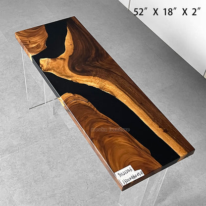 Resin Wood Dining Table - MOOKAFURNITURE