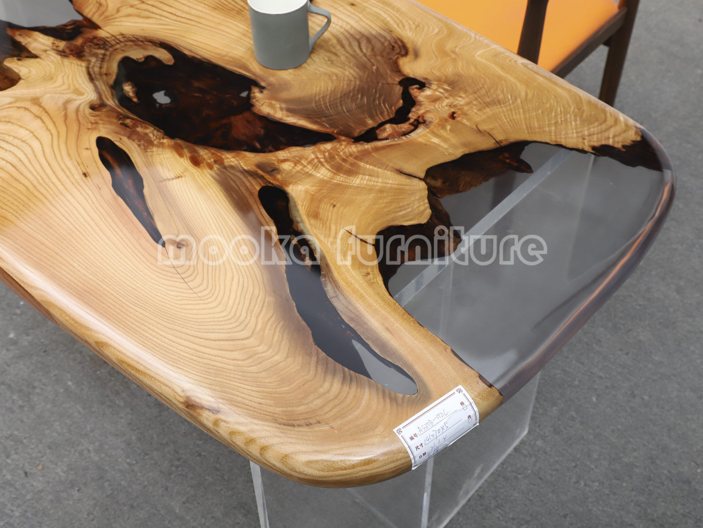 Resin Wood Dining Table - MOOKAFURNITURE