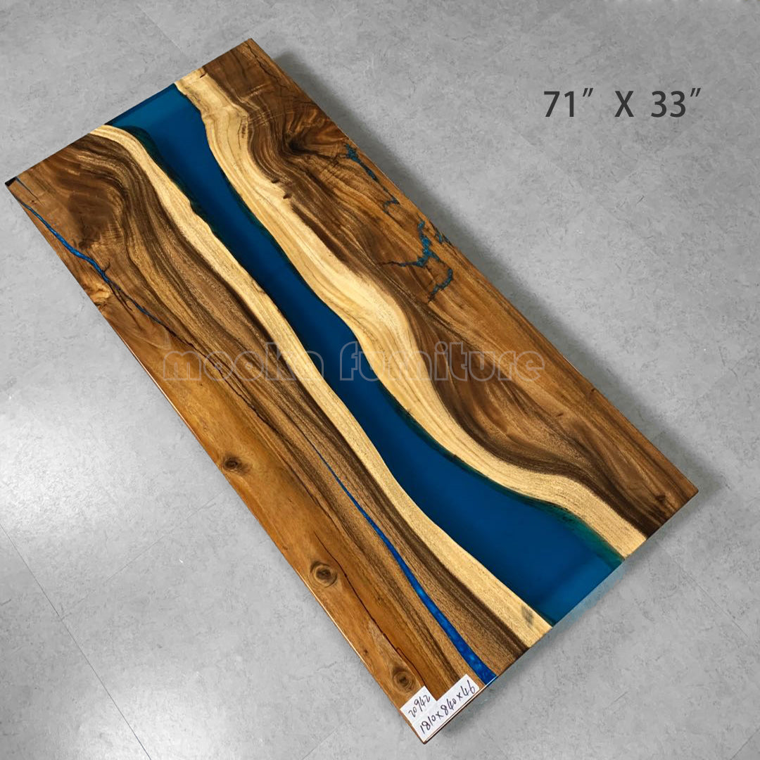 Resin Wood River Table - MOOKAFURNITURE